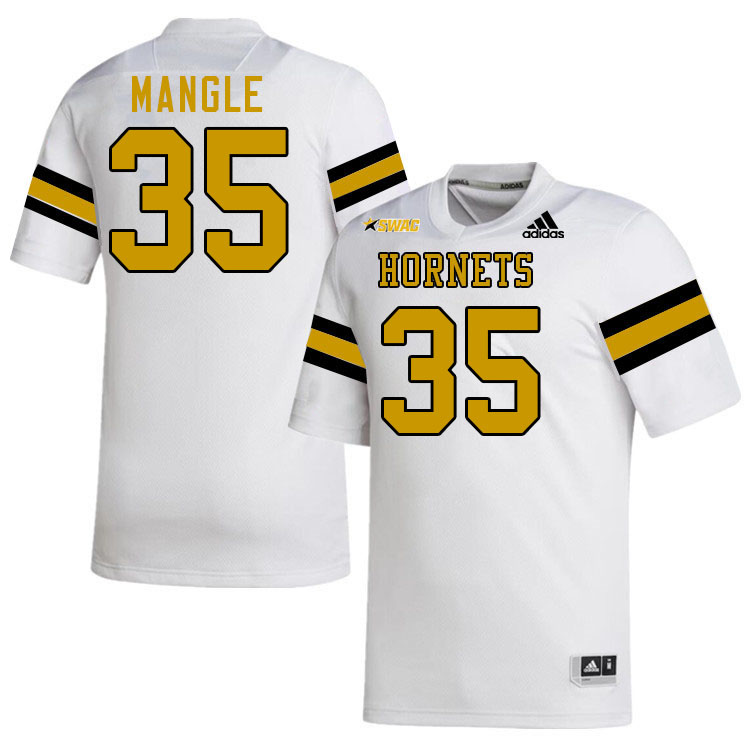 Alabama State Hornets #35 Greg Mangle College Football Jerseys Stitched Sale-White